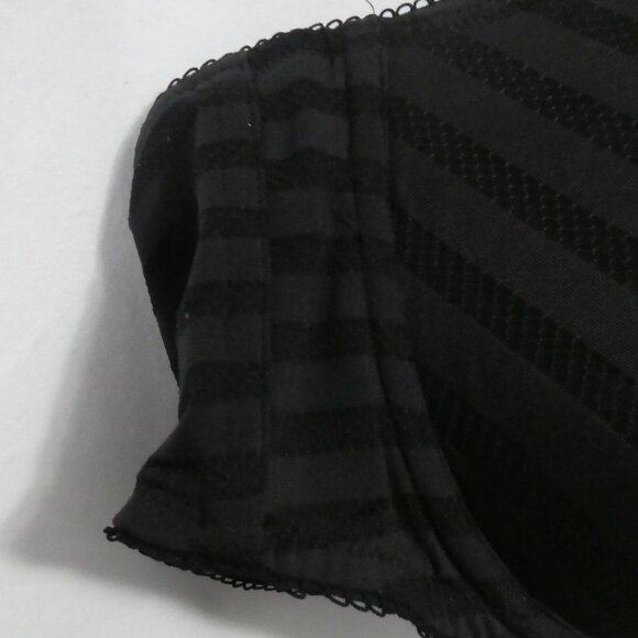 DEESSE LINGERIE | 42 DD | Black and Grey Striped Full Coverage Bra | Underwire - Picture 9 of 16
